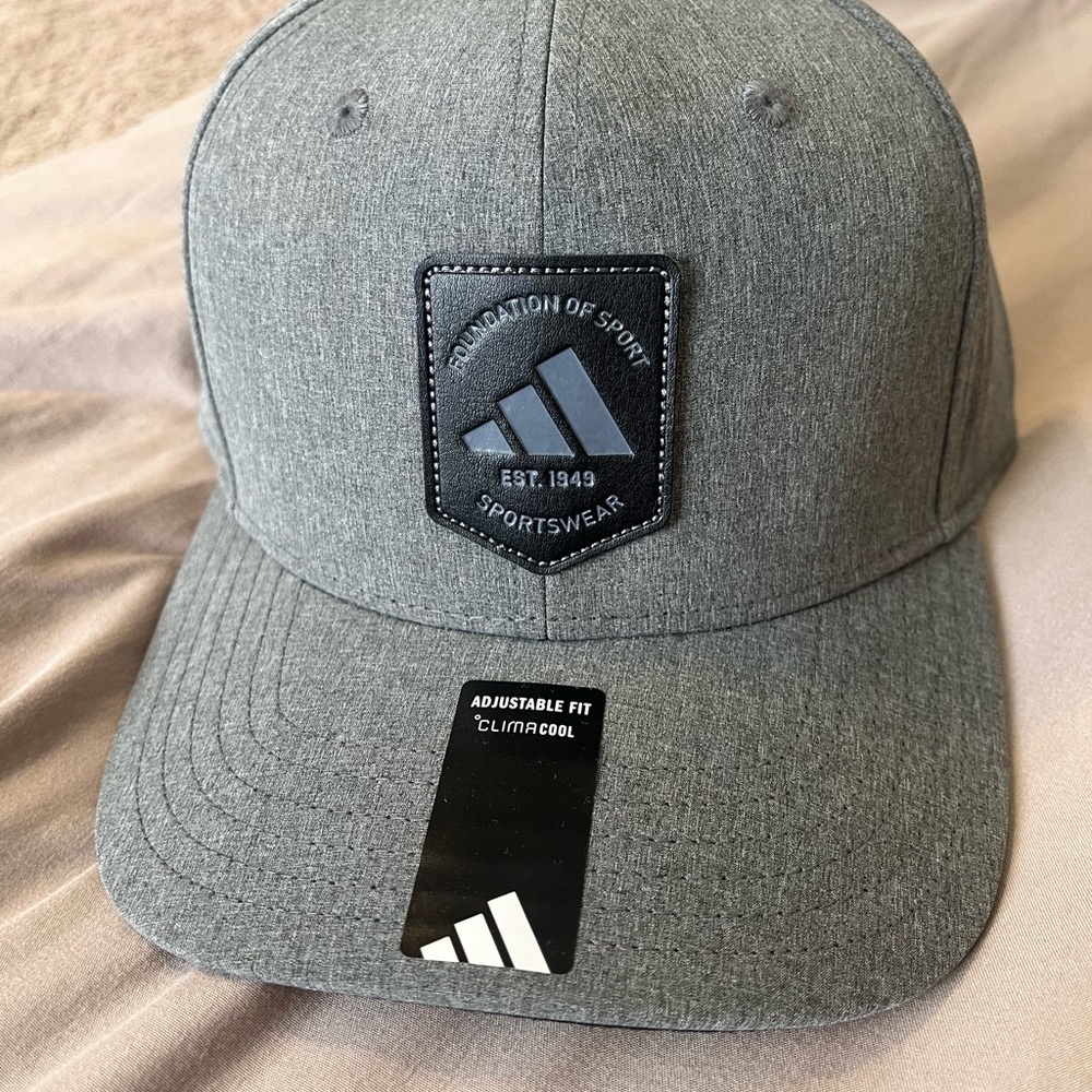 adidas Gray Performance Patch Baseball Cap